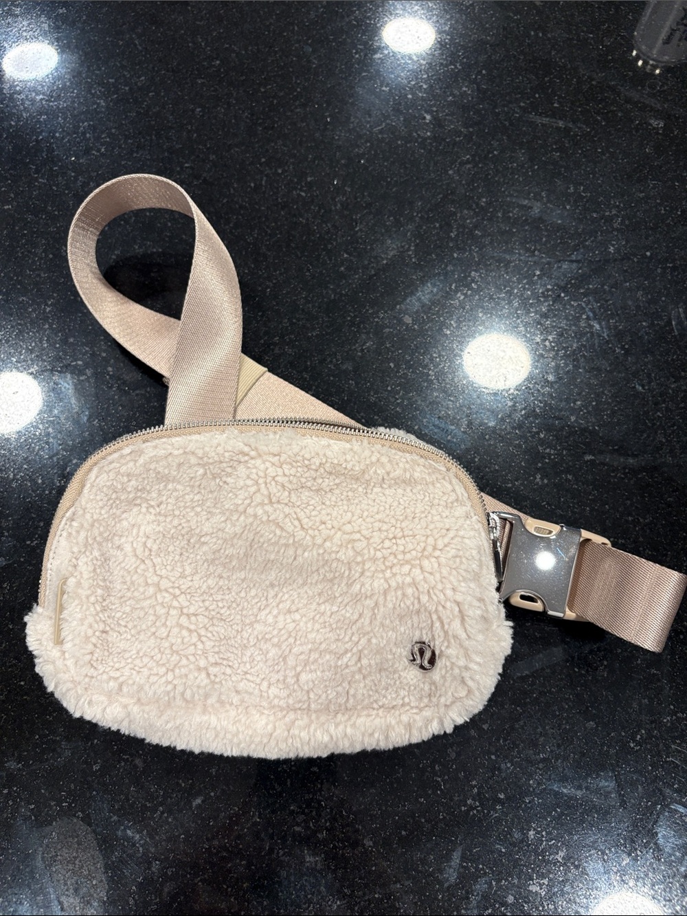 Lululemon athletica Cream Sherpa Crossbody Belt Bag